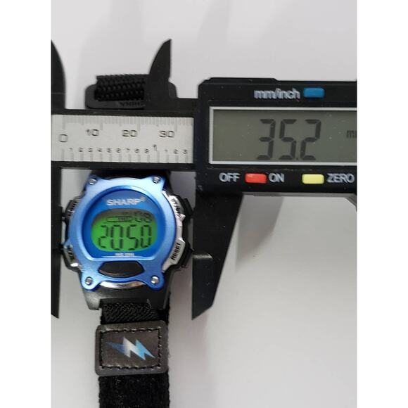 Sharp digital sports watch SHR3004KL. Blue face, small band. Working watch main image 3